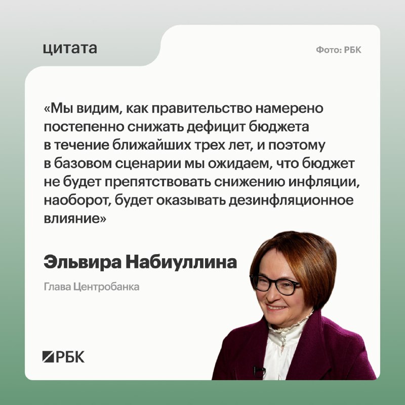 Сокращение предложения и ускорение спроса являются нежелательным для экономики сочетанием, заявила глава ЦБ Эльвира Наби