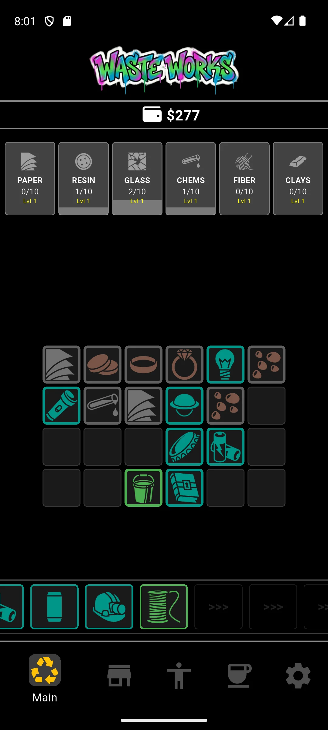 Waste Works 0.2.0

Waste Works — казуальная игра в жанре «кликер» с разборкой и переработкой мусора. Сортируйте выброшен