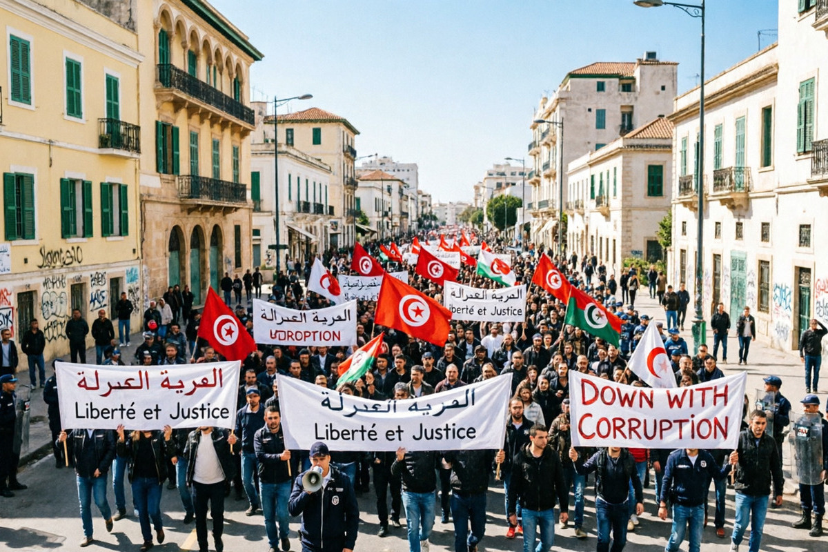 В Тунисе прошла многотысячная акция протеста против политики президента

Противники президента Туниса Каиса Саида вышли 