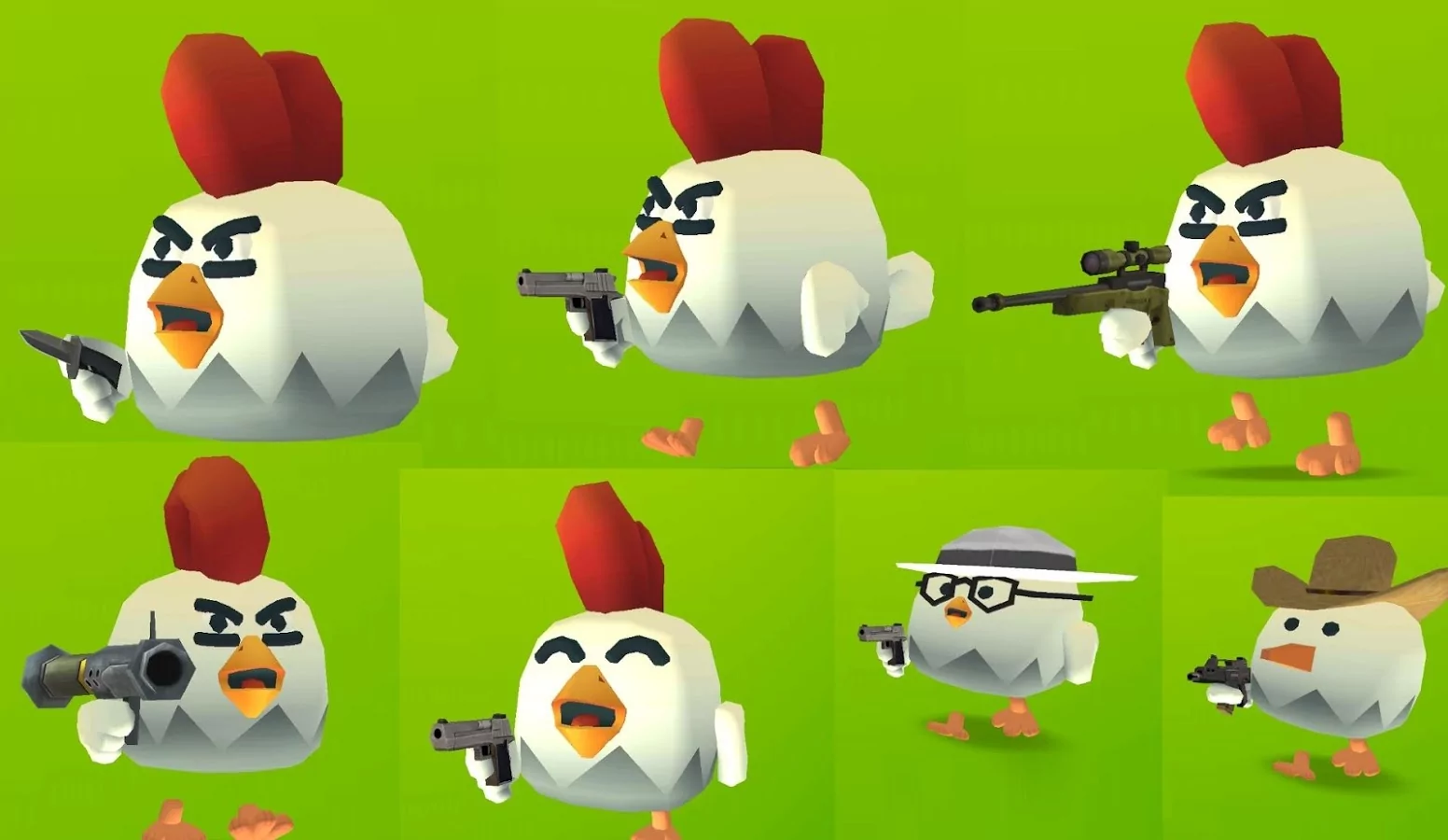 Chicken Gun 6.0.23

Chickens Gun — сразитесь в многопользовательском шутере, где вам предстоит играть за вооруженного пе