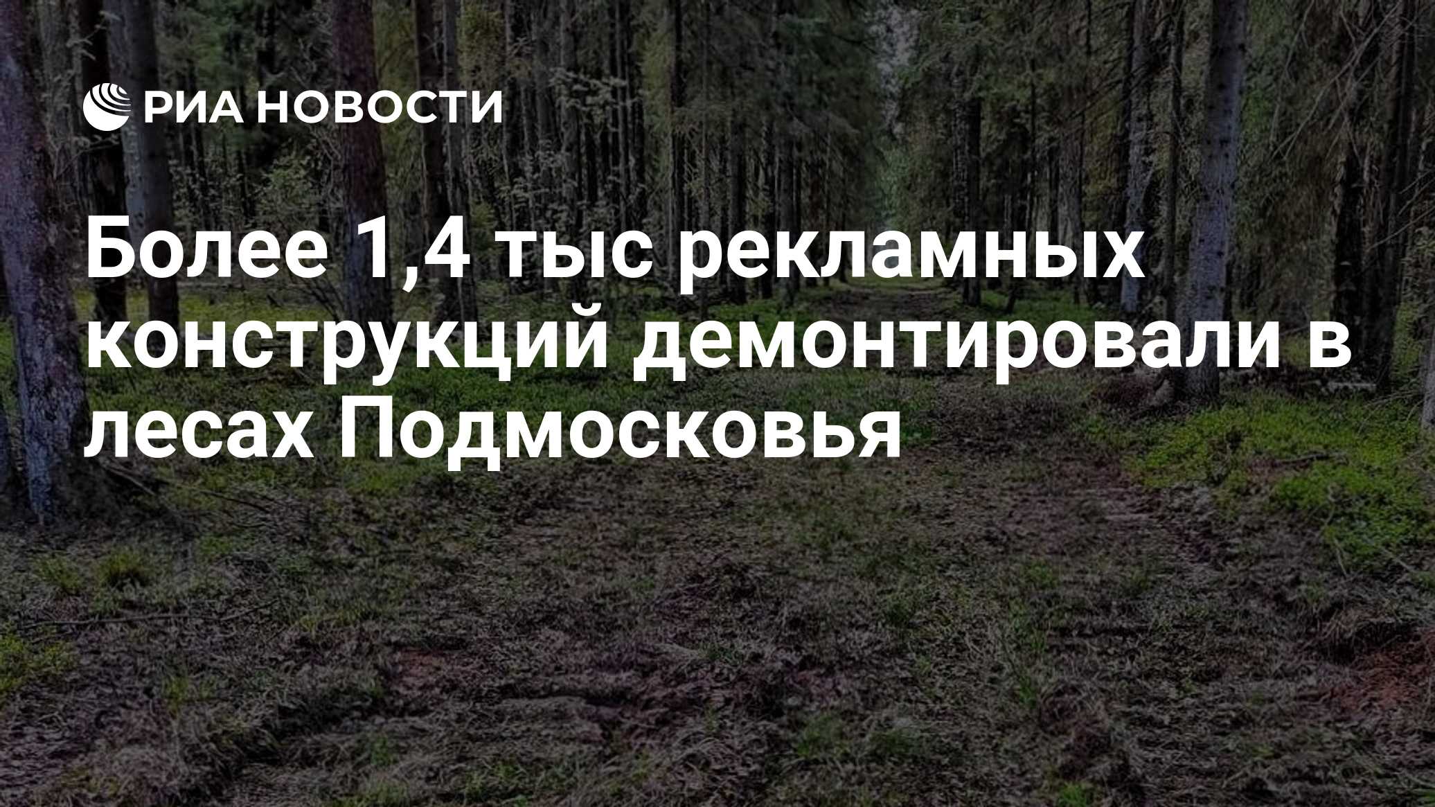 Более 1,4 тыс рекламных конструкций демонтировали в лесах Подмосковья

МОСКВА, 19 окт - РИА Новости. В лесах Московской 